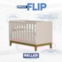 Berço Americano Mini Cama Flip Areia Fosco com Colchão Baby Physical - Reller Móveis