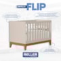 Berço Americano Mini Cama Flip Areia Fosco com Colchão Baby Physical - Reller Móveis
