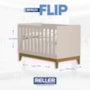 Berço Americano Mini Cama Flip Areia Fosco com Colchão Supreme - Reller Móveis
