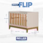 Berço Americano Mini Cama Flip Areia Fosco/Savana com Colchão Baby Physical - Reller Móveis