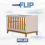 Berço Americano Mini Cama Flip Areia Fosco/Savana com Colchão Supreme - Reller Móveis