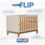 Berço Americano Mini Cama Flip Areia Fosco/Savana com Colchão Supreme - Reller Móveis