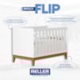 Berço Americano Mini Cama Flip Branco Fosco com Colchão Supreme - Reller Móveis