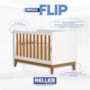 Berço Americano Mini Cama Flip Branco Fosco/Savana com Colchão Baby Physical - Reller Móveis