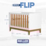 Berço Americano Mini Cama Flip Branco Fosco/Savana com Colchão Baby Physical - Reller Móveis