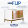 Berço Americano Mini Cama Flip Branco Fosco/Savana com Colchão Supreme - Reller Móveis