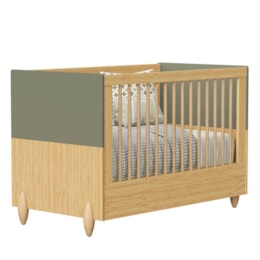 Berço Americano Mini Cama Gracia Oliva/Naturale - Reller Móveis