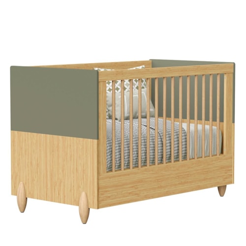 Berço Americano Mini Cama Gracia Oliva/Naturale - Reller Móveis