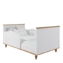 Berço Americano Mini Cama Mimo Branco/Nature com Colchão Physical - Permóbili Baby 