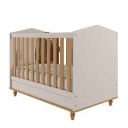 Berço Americano Mini Cama Mimo Off White/Nature - Permóbili Baby Berço Americano Mini Cama Mimo Off White/Nature - Permóbili Baby