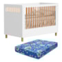 Berço Americano Mini Cama Ollie Branco Fosco com Colchão Baby Physical - Reller Móveis