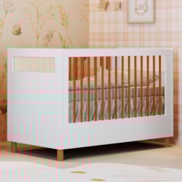 Berço Americano Mini Cama Ollie Branco Fosco com Colchão Supreme - Reller Móveis