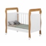 Berço Americano Mini Cama Soninho Branco/Amadeirado – Tigus Móveis