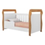 Berço Americano Mini Cama Star Branco/Amadeirado – Tigus