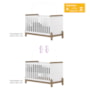 Berço Americano Mini Cama Ternura Branco/Jequitibá com Colchão Baby Physical - Móveis Henn