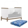 Berço Americano Mini Cama Ternura Branco/Jequitibá com Colchão Baby Physical - Móveis Henn