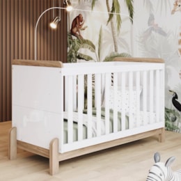 Berço Americano Mini Cama Ternura Branco/Jequitibá - Móveis Henn