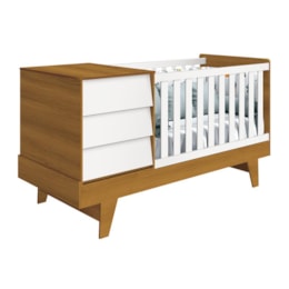 Berço Americano Multifuncional Prince Branco/Savana - Reller Móveis Berço Americano Multifuncional Prince Branco/Savana - Reller Móveis