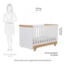 Berço Americano Retrô 2 em 1 Branco Brilho/Amêndoa com Colchão Baby Physical - Móveis Peroba