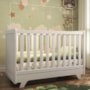 Berço Americano Retrô 2 em 1 Branco Brilho com Colchão Baby Physical - Móveis Peroba