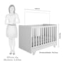 Berço Americano Retrô 2 em 1 Branco Brilho com Colchão Baby Physical - Móveis Peroba