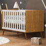 Berço Americano Retrô Gold Freijó/Branco Soft/Eco Wood com Colchão Baby Physical - Matic Móveis