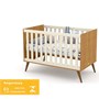 Berço Americano Retrô Gold Freijó/Off White/Eco Wood com Colchão Baby Physical - Matic Móveis