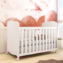 Berço Americano Uli Branco Brilho com Colchão Baby Physical - Móveis Peroba