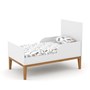 Berço Americano Unique Branco Soft/Freijó/Eco Wood com Colchão Baby Physical - Matic Móveis 