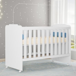 Berço Amore Branco com Colchão Baby Physical - Peternella Móveis Berço Amore Branco com Colchão Baby Physical - Peternella Móveis
