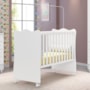 Berço Doce Sonho Branco com Rodízios e Colchão Supreme - Qmovi