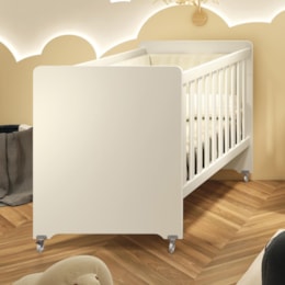 Berço Evolution 4 em 1 Areia Fosco com Colchão para Mini Berço - Reller Móveis