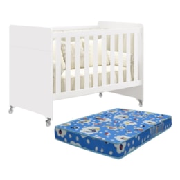 Berço Evolution 4 em 1 Branco Fosco com Colchão Baby Physical - Reller Móveis Berço Evolution 4 em 1 Branco Fosco com Colchão Baby Physical - Reller Móveis