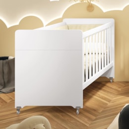 Berço Evolution 4 em 1 Branco Fosco com Colchão para Mini Berço - Reller Móveis