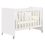 Berço Evolution 4 em 1 Branco Fosco com Colchão para Mini Berço - Reller Móveis