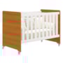 Berço Evolution 4 em 1 Branco Fosco/Savana com Colchão para Mini Berço - Reller Móveis