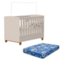Berço Mini Cama Apolo Areia Fosco com Colchão Physical - Reller Móveis
