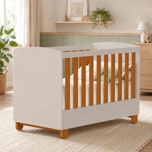 Berço Mini Cama Apolo Areia Fosco/Savana com Colchão Physical - Reller Móveis