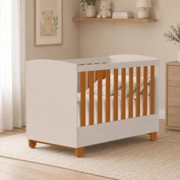 Berço Mini Cama Apolo Areia Fosco/Savana com Colchão Supreme - Reller Móveis
