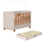 Berço Mini Cama Apolo Areia Fosco/Savana com Colchão Supreme - Reller Móveis