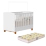 Berço Mini Cama Apolo Branco Fosco com Colchão Supreme - Reller Móveis