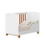 Berço Mini Cama Apolo Branco Fosco/Savana com Colchão Supreme - Reller Móveis