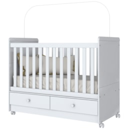 Berço Mini Cama Aquarela Branco - Móveis Henn Berço Mini Cama Aquarela Branco - Móveis Henn