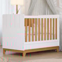 Berço Mini Cama Biscoito Branco/Nature com Colchão Physical - Permóbili Baby Berço Mini Cama Biscoito Branco/Nature com Colchão Physical - Permóbili Baby