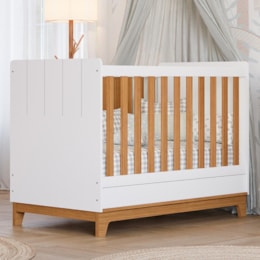 Berço Mini Cama Biscoito Branco/Nature - Permóbili Baby