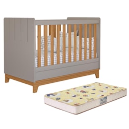 Berço Mini Cama Biscoito Fendi/Nature com Colchão Supreme - Permóbili Baby Berço Mini Cama Biscoito Fendi/Nature com Colchão Supreme - Permóbili Baby