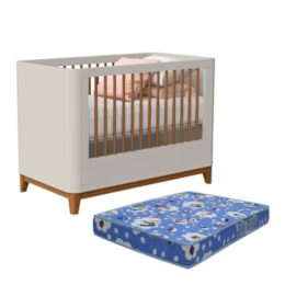 Berço Mini Cama Boom Plus Classic Areia Fosco com Colchão Baby Physical - Reller Móveis Berço Mini Cama Boom Plus Classic Areia Fosco com Colchão Baby Physical - Reller Móveis