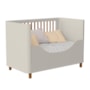 Berço Mini Cama Boom Plus Nordic Areia Fosco com Colchão Baby Physical - Reller Móveis