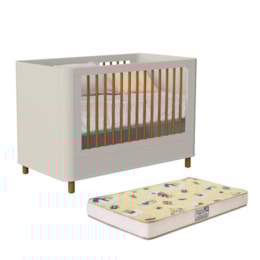Berço Mini Cama Boom Plus Nordic Areia Fosco com Colchão Supreme - Reller Móveis Berço Mini Cama Boom Plus Nordic Areia Fosco com Colchão Supreme - Reller Móveis