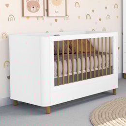 Berço Mini Cama Boom Plus Nordic Branco Fosco - Reller Móveis Berço Mini Cama Boom Plus Nordic Branco Fosco - Reller Móveis